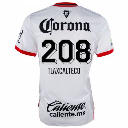 Kandiny Niño Camiseta Sait Tlaxcalteco #208 Blanco Rojo 2ª Equipación 2024/25 La Camisa Chile