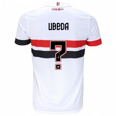 Kandiny Hombre Camiseta Felipe Ubeda #0 Blanco Rojo Negro 1ª Equipación 2024/25 La Camisa Chile