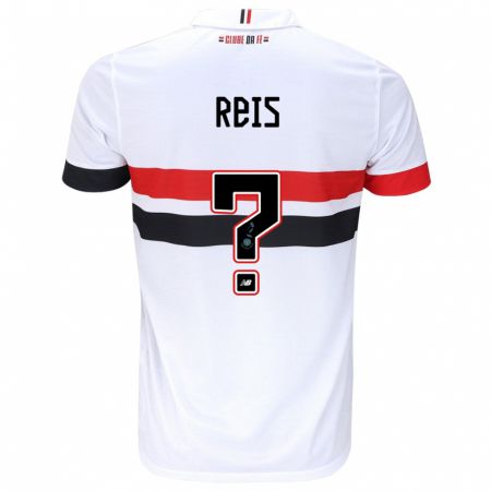 Kandiny Hombre Camiseta Guilherme Reis #0 Blanco Rojo Negro 1ª Equipación 2024/25 La Camisa Chile