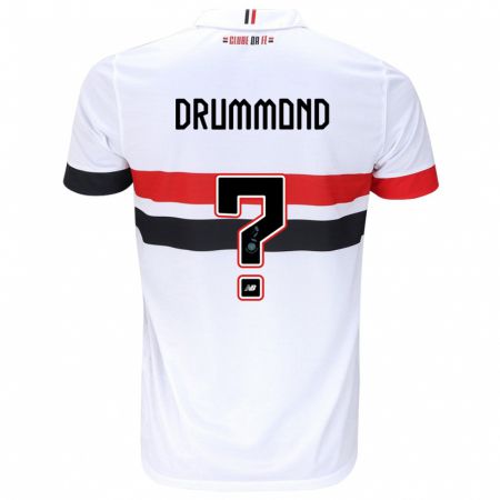 Kandiny Hombre Camiseta Lucca Drummond #0 Blanco Rojo Negro 1ª Equipación 2024/25 La Camisa Chile