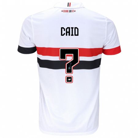 Kandiny Hombre Camiseta Caio #0 Blanco Rojo Negro 1ª Equipación 2024/25 La Camisa Chile