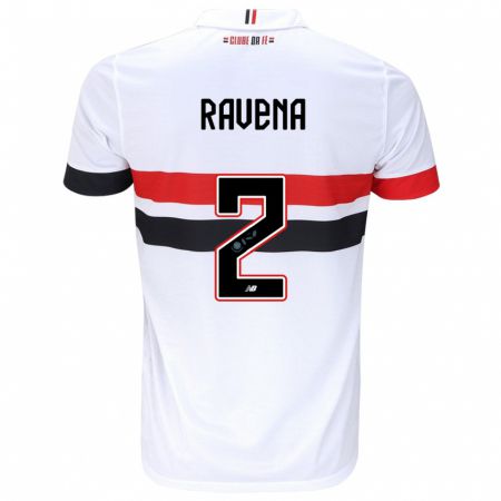 Kandiny Hombre Camiseta Ravena #2 Blanco Rojo Negro 1ª Equipación 2024/25 La Camisa Chile