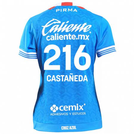 Kandiny Hombre Camiseta Ian Castañeda #216 Cielo Azul 1ª Equipación 2024/25 La Camisa Chile