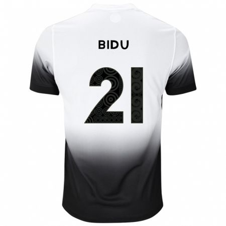 Kandiny Hombre Camiseta Matheus Bidu #21 Blanco Negro 1ª Equipación 2024/25 La Camisa Chile