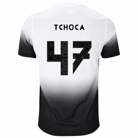 Kandiny Hombre Camiseta Tchoca #47 Blanco Negro 1ª Equipación 2024/25 La Camisa Chile