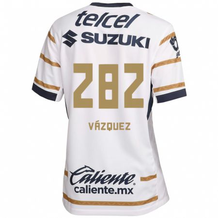 Kandiny Hombre Camiseta Austin Vázquez #282 Obsidiana Blanca 1ª Equipación 2024/25 La Camisa Chile