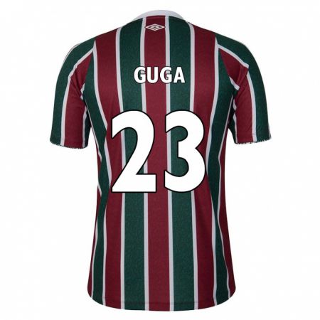 Kandiny Hombre Camiseta Guga #23 Verde Granate Blanco 1ª Equipación 2024/25 La Camisa Chile