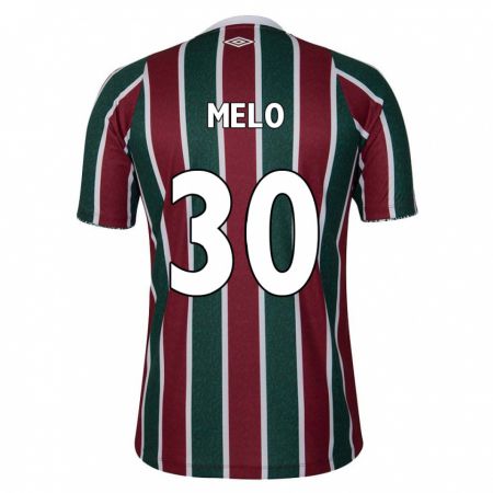 Kandiny Hombre Camiseta Felipe Melo #30 Verde Granate Blanco 1ª Equipación 2024/25 La Camisa Chile