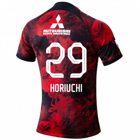 Kandiny Hombre Camiseta Yota Horiuchi #29 Negro Rojo 1ª Equipación 2024/25 La Camisa Chile