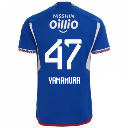 Kandiny Hombre Camiseta Kazuya Yamamura #47 Azul Blanco Rojo 1ª Equipación 2024/25 La Camisa Chile