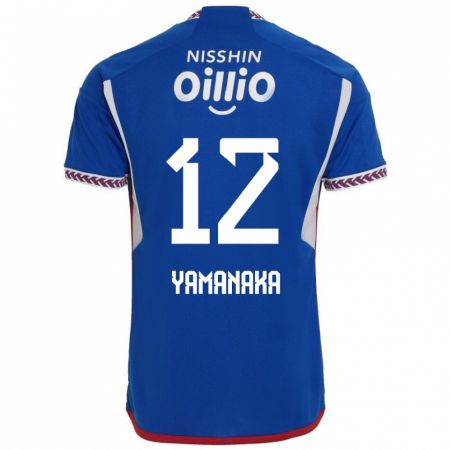 Kandiny Hombre Camiseta Yuki Yamanaka #12 Azul Blanco Rojo 1ª Equipación 2024/25 La Camisa Chile