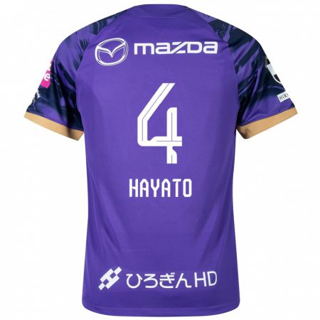 Kandiny Hombre Camiseta Hayato Araki #4 Púrpura Blanco 1ª Equipación 2024/25 La Camisa Chile