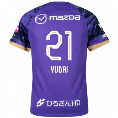 Kandiny Hombre Camiseta Yudai Tanaka #21 Púrpura Blanco 1ª Equipación 2024/25 La Camisa Chile