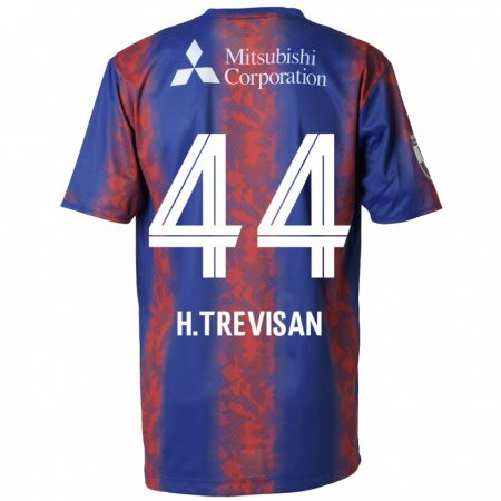 Kandiny Hombre Camiseta Henrique Trevisan #44 Azul Rojo 1ª Equipación 2024/25 La Camisa Chile