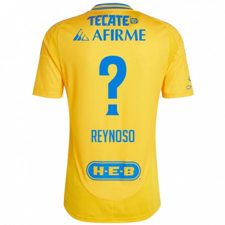 Kandiny Hombre Camiseta Omar Reynoso #0 Oro Amarillo 1ª Equipación 2024/25 La Camisa Chile