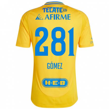 Kandiny Hombre Camiseta Luis Gómez #281 Oro Amarillo 1ª Equipación 2024/25 La Camisa Chile