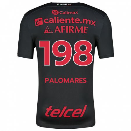 Kandiny Hombre Camiseta Ramón Palomares #198 Negro Rojo 1ª Equipación 2024/25 La Camisa Chile