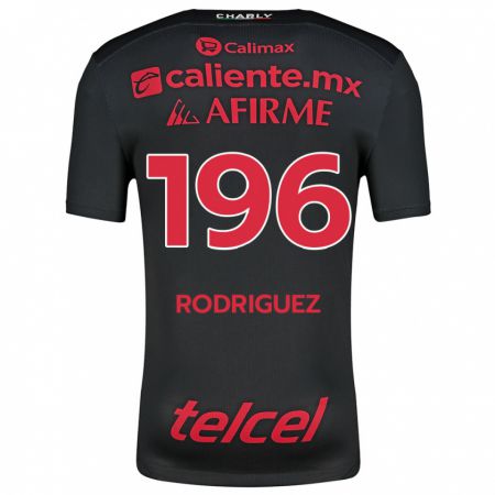 Kandiny Hombre Camiseta Prince Rodríguez #196 Negro Rojo 1ª Equipación 2024/25 La Camisa Chile