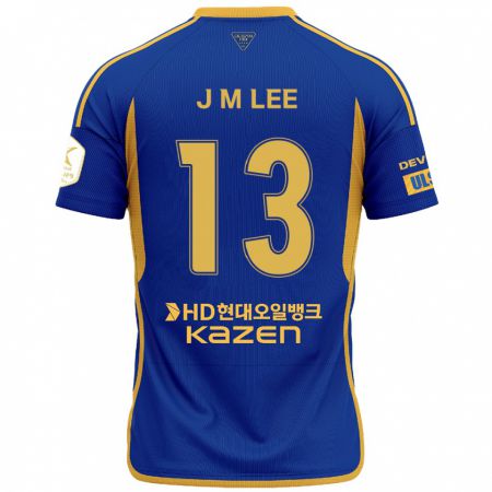 Kandiny Hombre Camiseta Myung-Jae Lee #13 Azul Amarillo 1ª Equipación 2024/25 La Camisa Chile