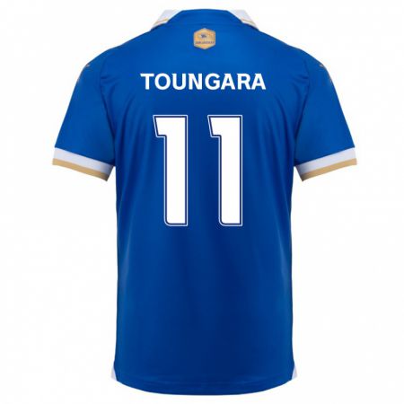 Kandiny Hombre Camiseta Aboubacar Toungara #11 Azul Blanco 1ª Equipación 2024/25 La Camisa Chile