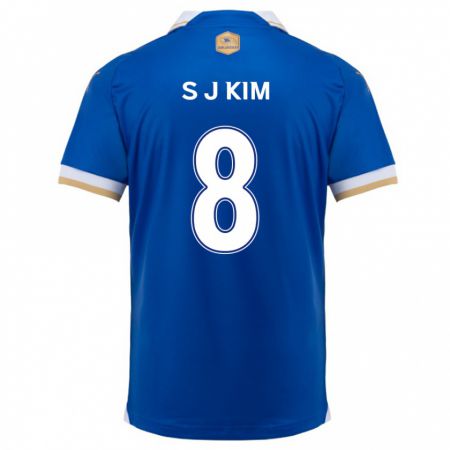 Kandiny Hombre Camiseta Ji-Sung Kim #8 Azul Blanco 1ª Equipación 2024/25 La Camisa Chile