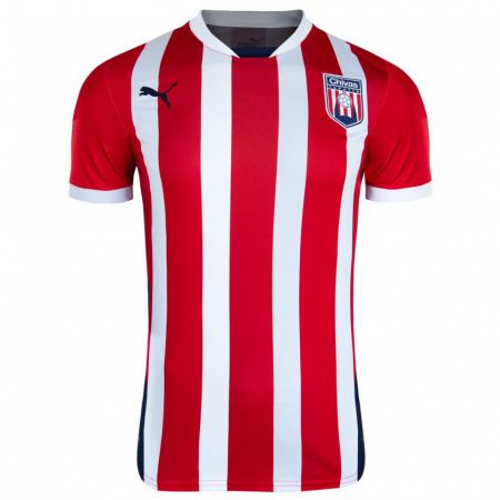 Kandiny Hombre Camiseta Leonardo Jiménez #48 Rojo Blanco 1ª Equipación 2024/25 La Camisa Chile