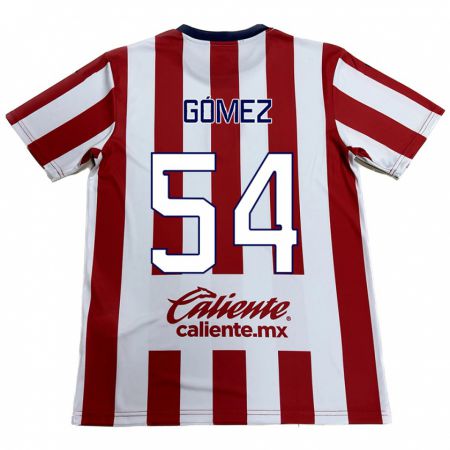 Kandiny Hombre Camiseta Miguel Gómez #54 Rojo Blanco 1ª Equipación 2024/25 La Camisa Chile