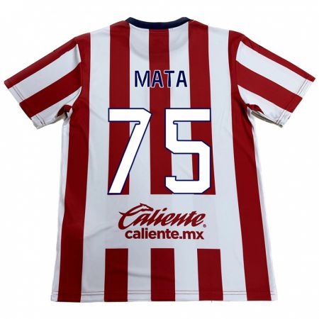 Kandiny Hombre Camiseta Hugo Mata #75 Rojo Blanco 1ª Equipación 2024/25 La Camisa Chile