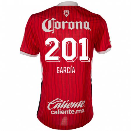 Kandiny Hombre Camiseta Eros García #201 Rojo Blanco 1ª Equipación 2024/25 La Camisa Chile