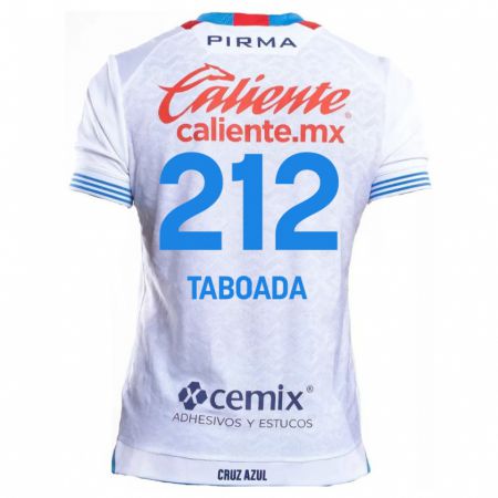 Kandiny Hombre Camiseta Víctor Taboada #212 Blanco Azul 2ª Equipación 2024/25 La Camisa Chile