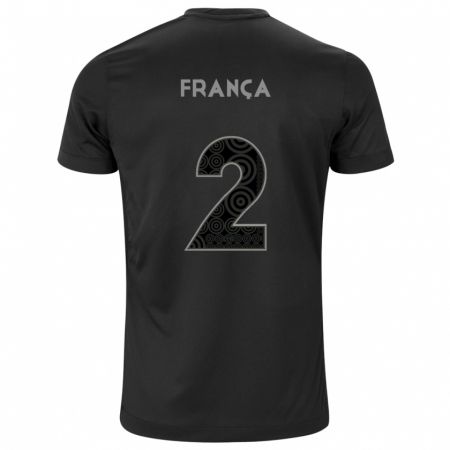 Kandiny Hombre Camiseta Matheus França #2 Negro 2ª Equipación 2024/25 La Camisa Chile