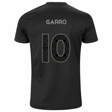 Kandiny Hombre Camiseta Rodrigo Garro #10 Negro 2ª Equipación 2024/25 La Camisa Chile