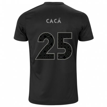 Kandiny Hombre Camiseta Cacá #25 Negro 2ª Equipación 2024/25 La Camisa Chile