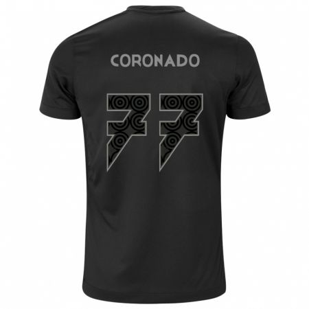 Kandiny Hombre Camiseta Igor Coronado #77 Negro 2ª Equipación 2024/25 La Camisa Chile