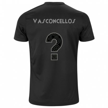 Kandiny Hombre Camiseta Cauã Vasconcellos #0 Negro 2ª Equipación 2024/25 La Camisa Chile