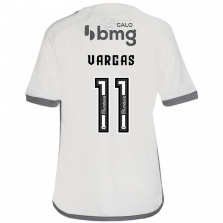 Kandiny Hombre Camiseta Eduardo Vargas #11 Blanquecino 2ª Equipación 2024/25 La Camisa Chile