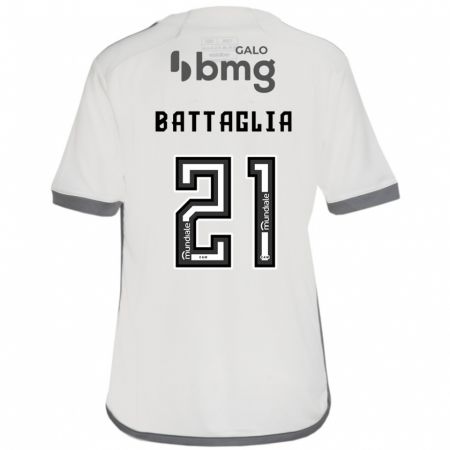 Kandiny Hombre Camiseta Rodrigo Battaglia #21 Blanquecino 2ª Equipación 2024/25 La Camisa Chile