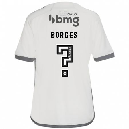 Kandiny Hombre Camiseta Léo Borges #0 Blanquecino 2ª Equipación 2024/25 La Camisa Chile