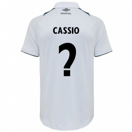 Kandiny Hombre Camiseta Cássio Acosta #0 Blanco Azul 2ª Equipación 2024/25 La Camisa Chile