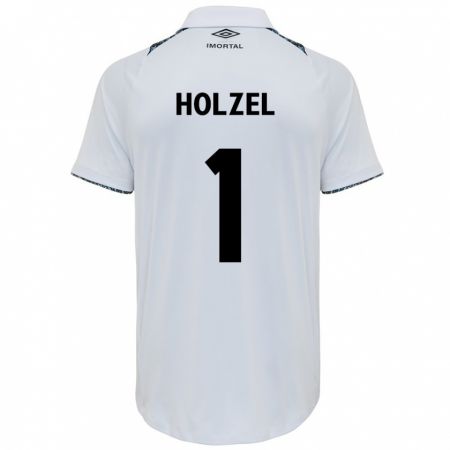 Kandiny Hombre Camiseta Vivi Holzel #1 Blanco Azul 2ª Equipación 2024/25 La Camisa Chile