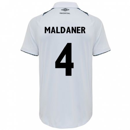 Kandiny Hombre Camiseta Pati Maldaner #4 Blanco Azul 2ª Equipación 2024/25 La Camisa Chile