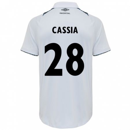 Kandiny Hombre Camiseta Cássia #28 Blanco Azul 2ª Equipación 2024/25 La Camisa Chile