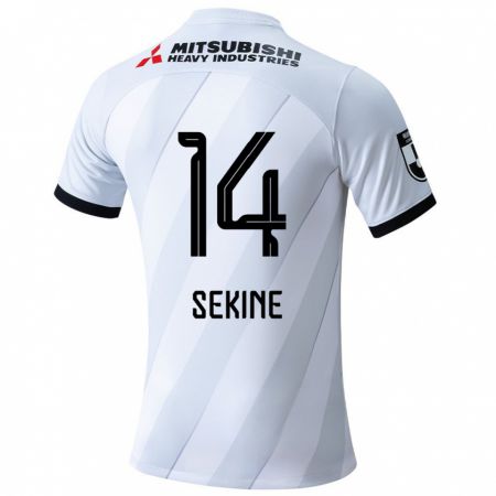 Kandiny Hombre Camiseta Takahiro Sekine #14 Gris Blanco 2ª Equipación 2024/25 La Camisa Chile