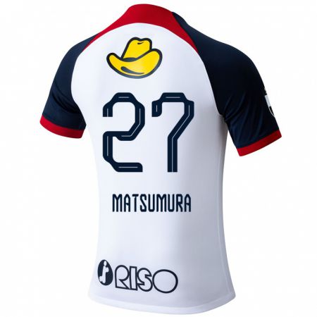 Kandiny Hombre Camiseta Yuta Matsumura #27 Blanco Azul Rojo 2ª Equipación 2024/25 La Camisa Chile