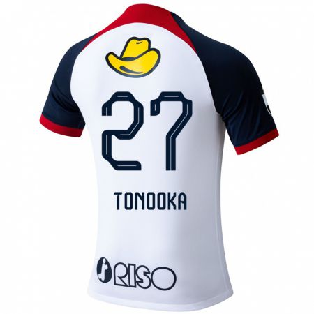 Kandiny Hombre Camiseta Ryota Tonooka #27 Blanco Azul Rojo 2ª Equipación 2024/25 La Camisa Chile