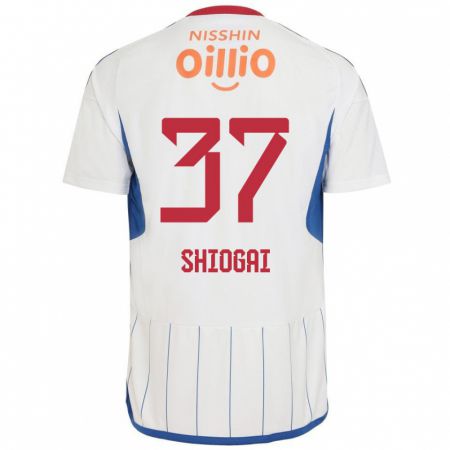 Kandiny Hombre Camiseta Kento Shiogai #37 Blanco Azul Rojo 2ª Equipación 2024/25 La Camisa Chile