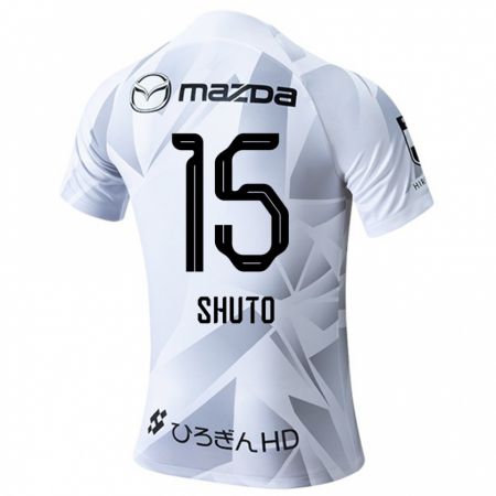 Kandiny Hombre Camiseta Shuto Nakano #15 Blanco Gris Negro 2ª Equipación 2024/25 La Camisa Chile