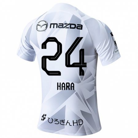 Kandiny Hombre Camiseta Minato Hara #24 Blanco Gris Negro 2ª Equipación 2024/25 La Camisa Chile