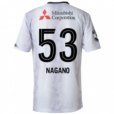 Kandiny Hombre Camiseta Shuto Nagano #53 Blanco Negro 2ª Equipación 2024/25 La Camisa Chile