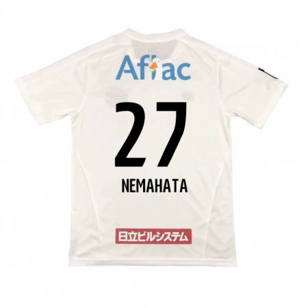 Kandiny Hombre Camiseta Hayato Nemahata #27 Blanco Negro 2ª Equipación 2024/25 La Camisa Chile